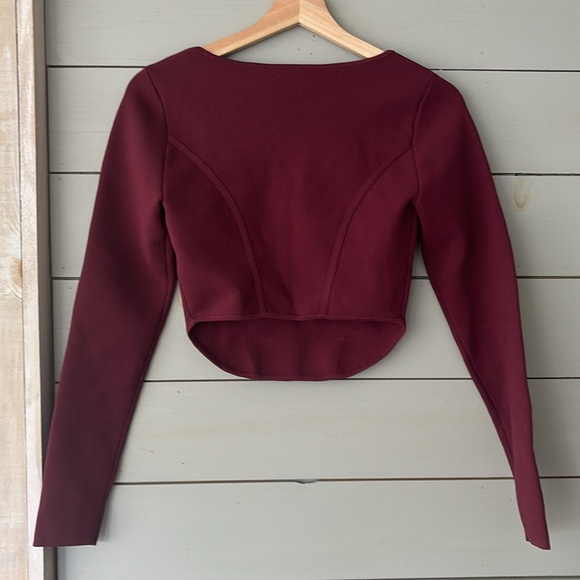 Babaton Sculpt Knit Long Sleeve Top – Size Small (Cabernet) - Picture 7 of 7